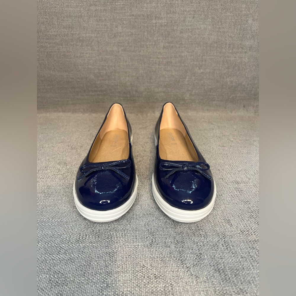 GEOX Respira women’s navy blue slip on ballet flats EU 39 US SIZE 8.5 LIKE NEW
